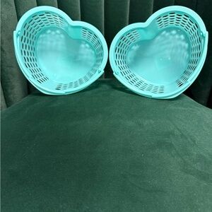 Heart Shaped Basket in Aqua